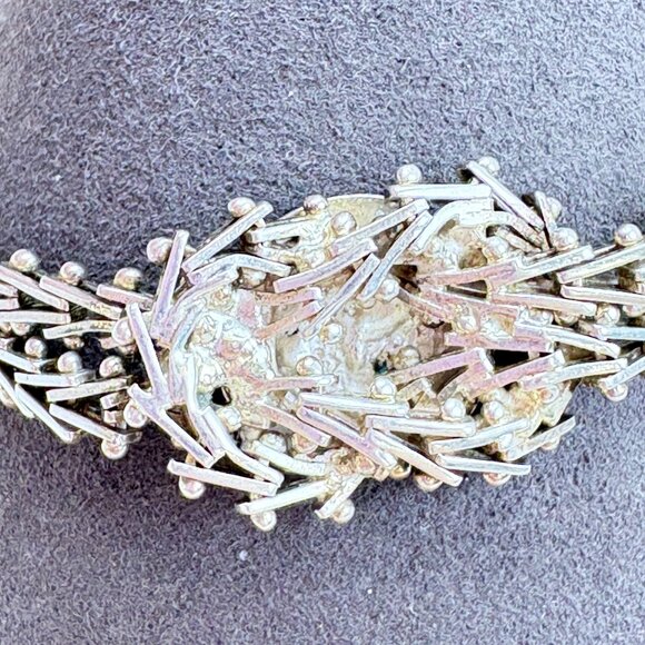 Sterling Silver 925 Mayan Calendar Interlocking Link Bracelet Size 7.5" Length - Picture 4 of 10